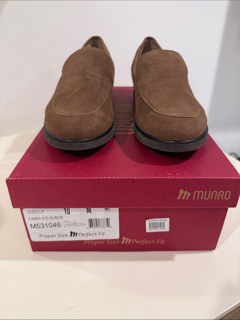 Munro Women’s Brown Suede Slip-On Loafers